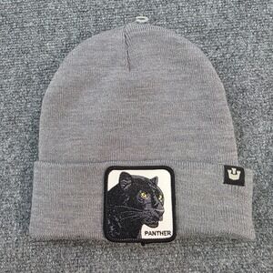 Goorin Bros. On the Hunt Gray‎ Panther Beanie Hat One Size OSFA New With Tags